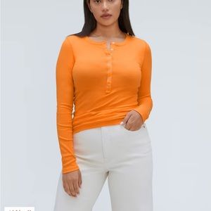 Everlane The Pima Micro Rib Long-Sleeve Henley